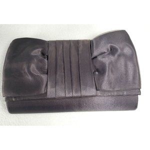 Gunne Sax Jessica McClintock Vintage Gray Envelope Bow Clutch Evening Bag NEW